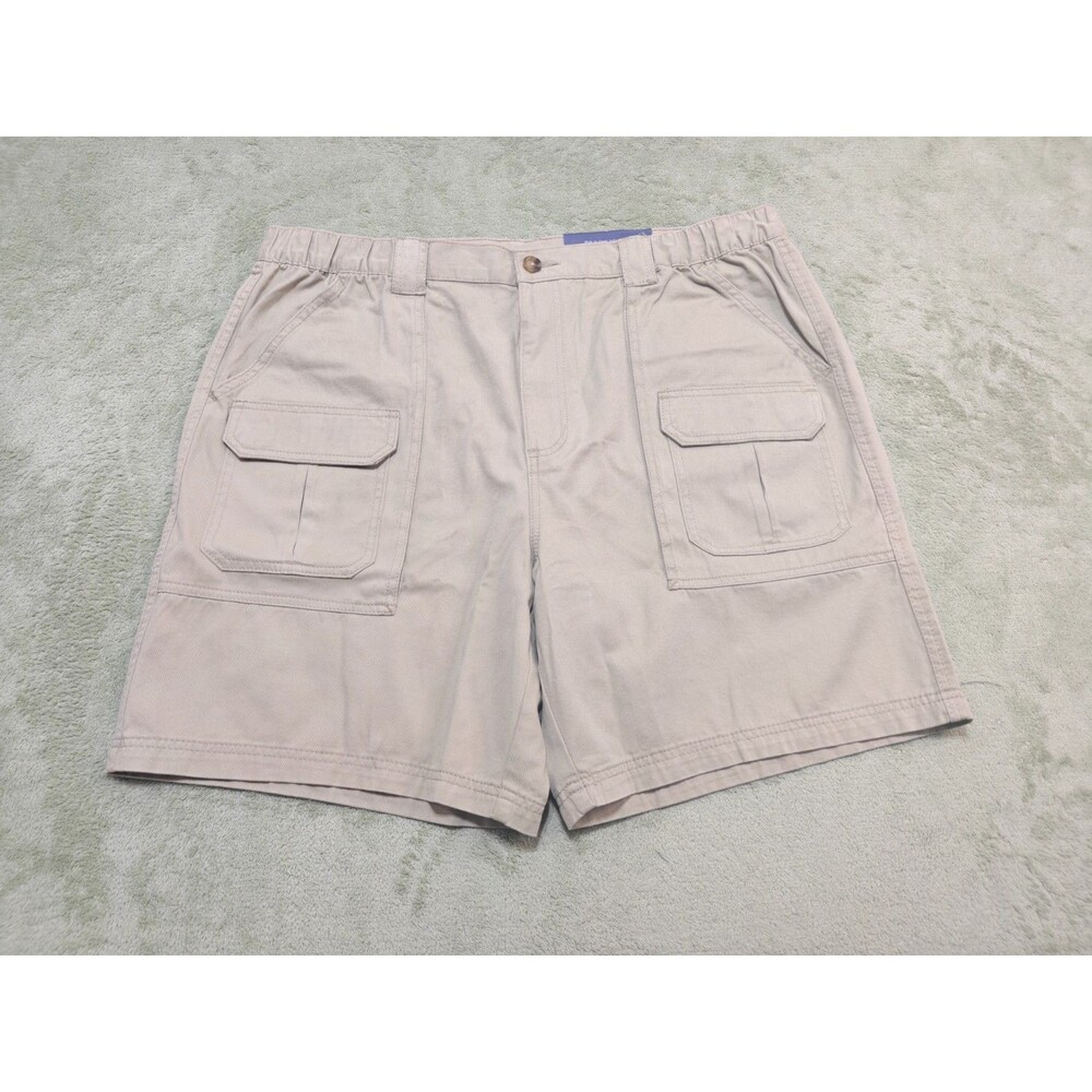 Croft & Barrow Mens Cargo Shorts Size 40 Khaki Beige Cotton New NWT